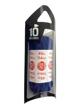 10 Seconds ® Athletic Jumbo Round Laces | Royal Blue/Black Honeycomb