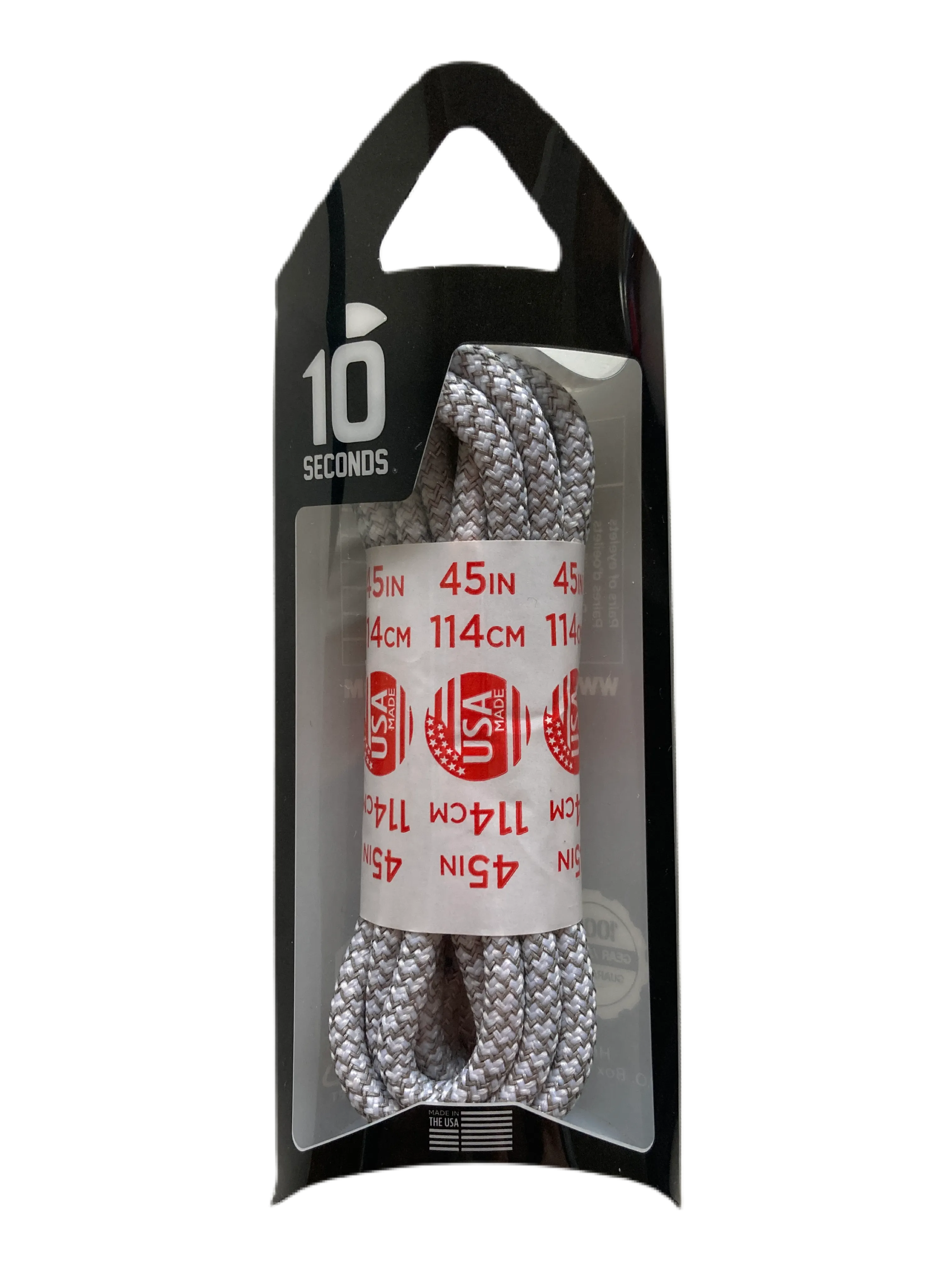 10 Seconds ® Reflexall ® Athletic Jumbo Round Laces |  White Honeycomb Reflective