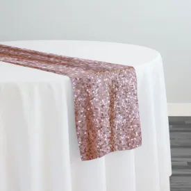 16pcs - Taffeta Sequins Table Runner 14"x108" - Blush