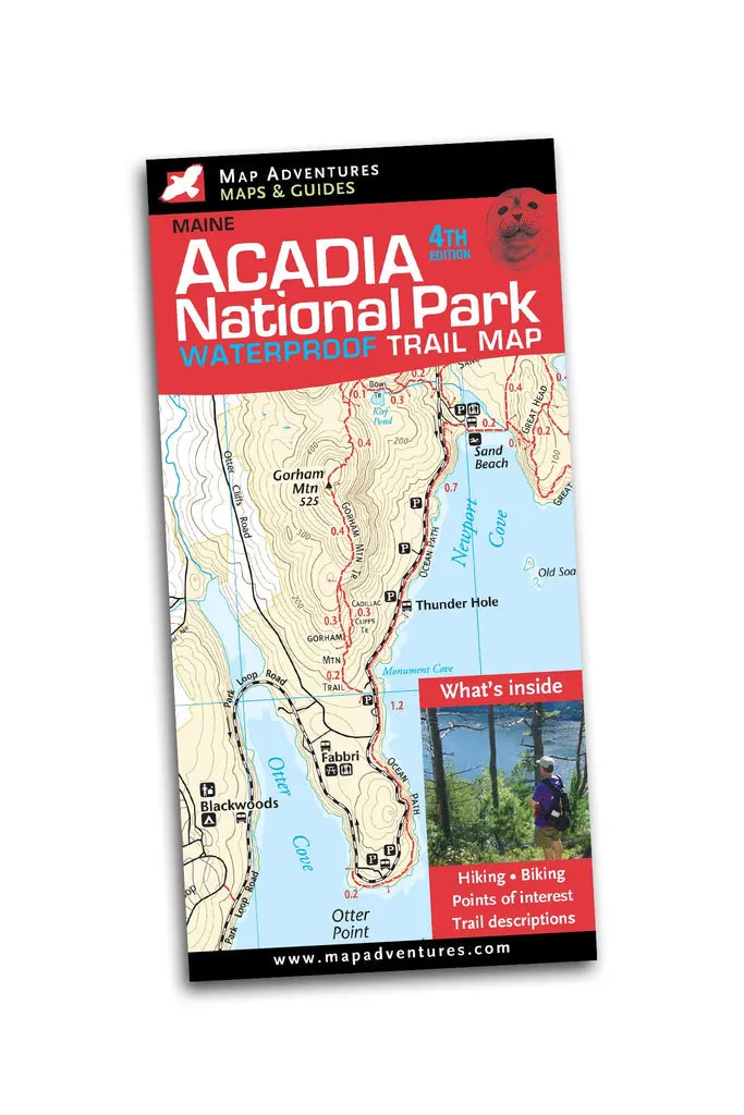 Acadia National Park Waterproof Trail Map