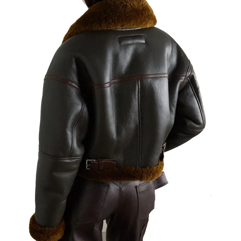 Best Style Acne Studios Winter Shearling-trimmed textured-leather jacket