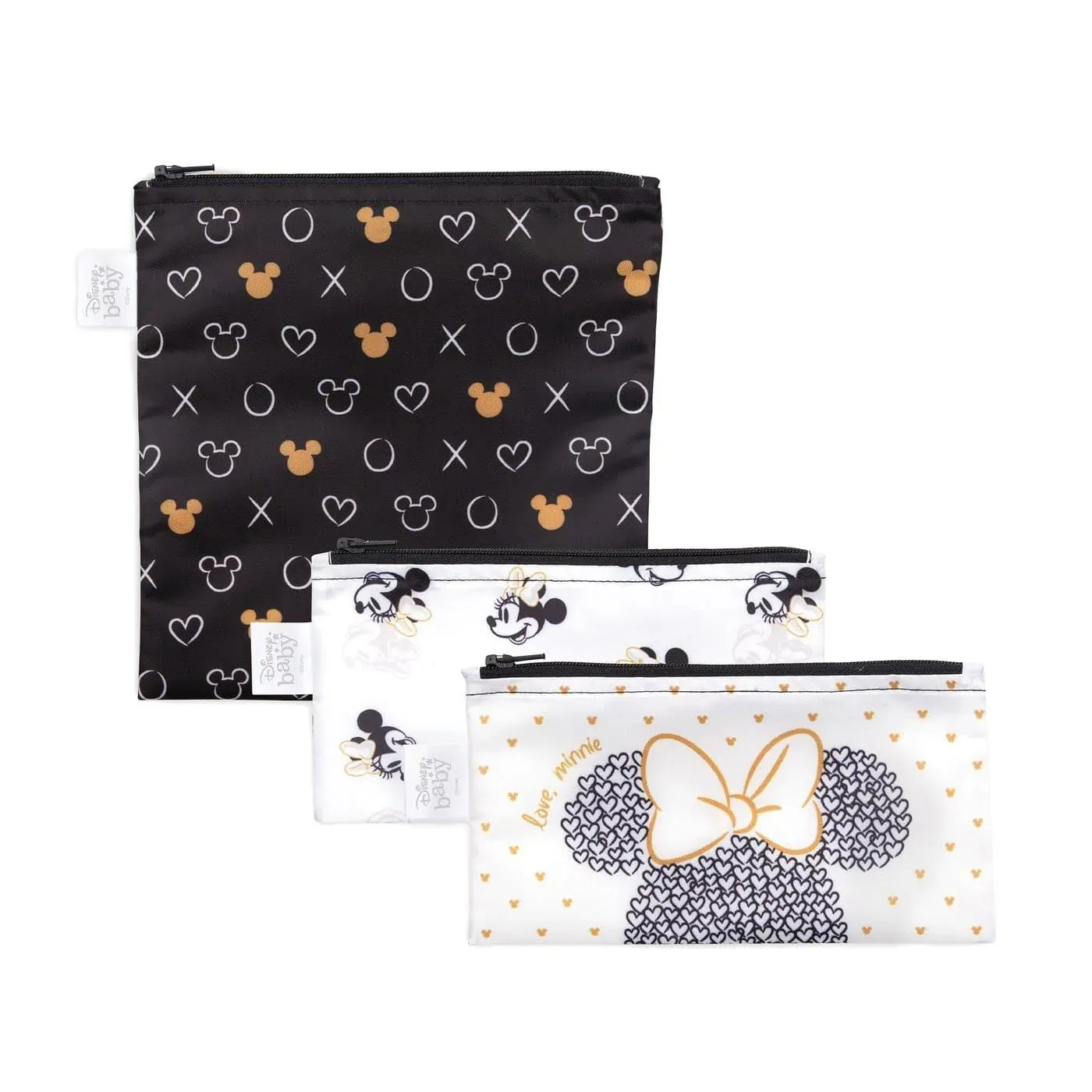 Bumkins Disney - Reusable Snack Bag 3pk - Love Minnie