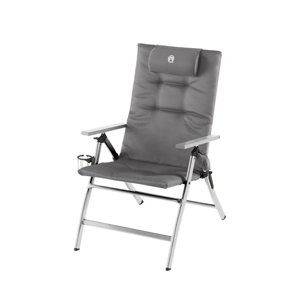 Coleman Padded 5 position Reclining Chair Aluminium