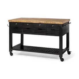 Columbia Kitchen Island Black