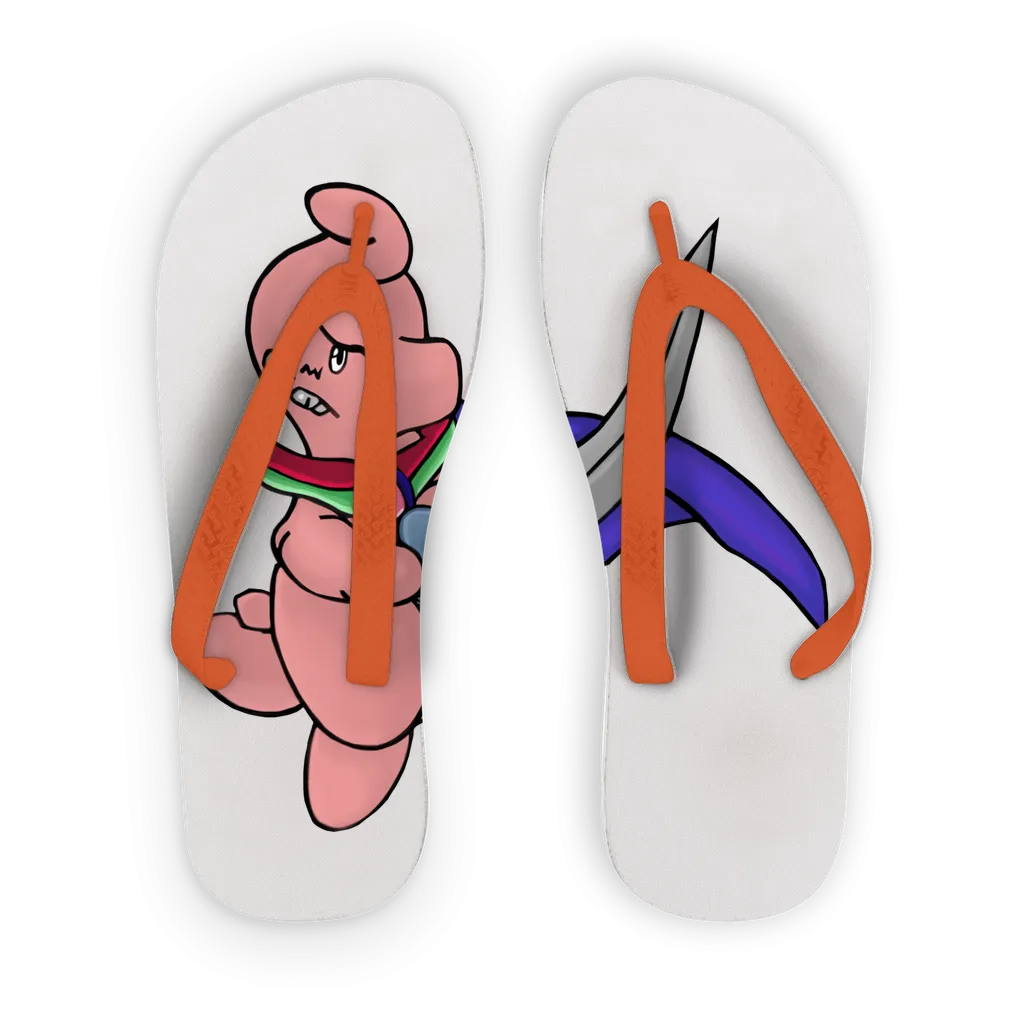 Curswordsman Adult Flip Flops