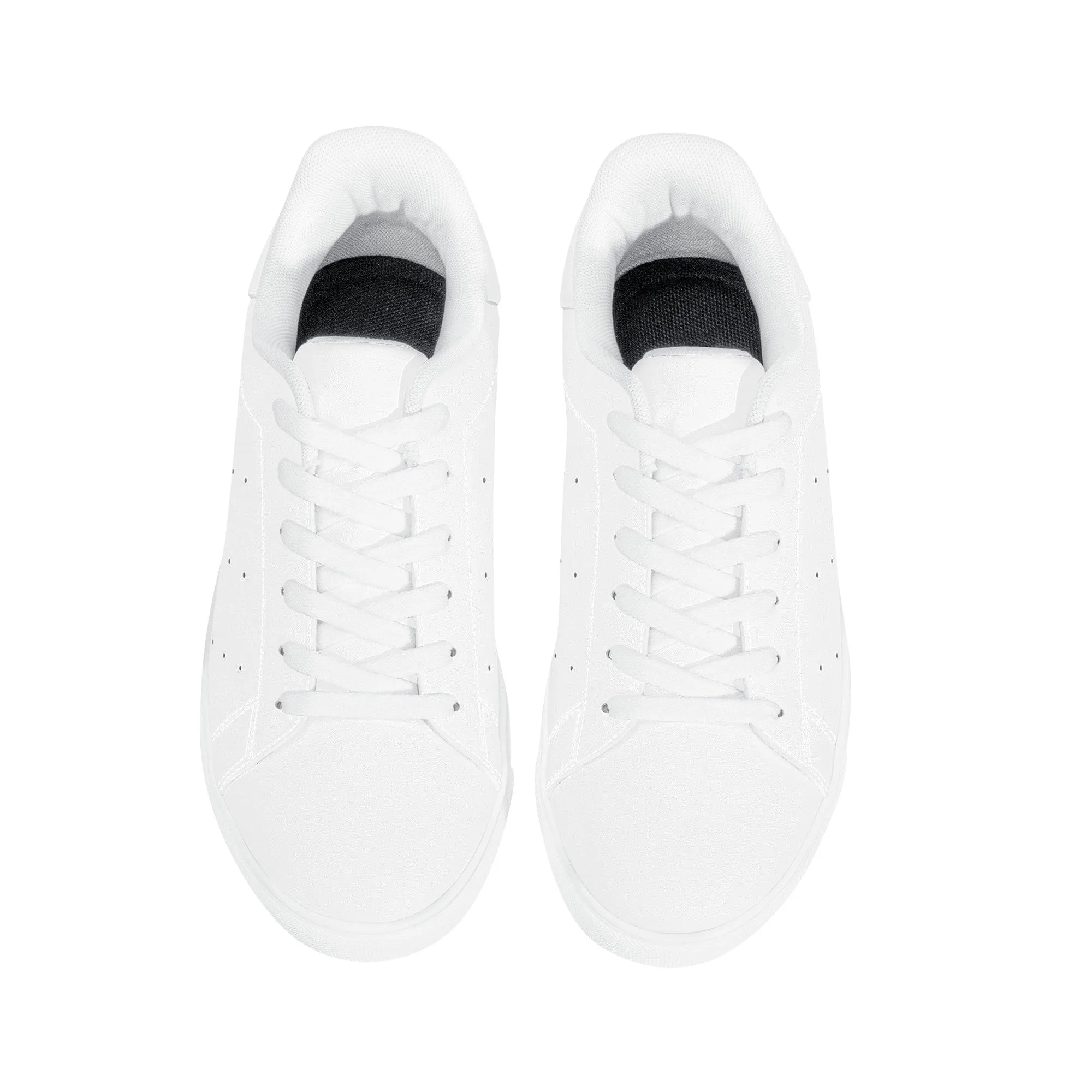 Custom Low Top Leather Shoes - White D27