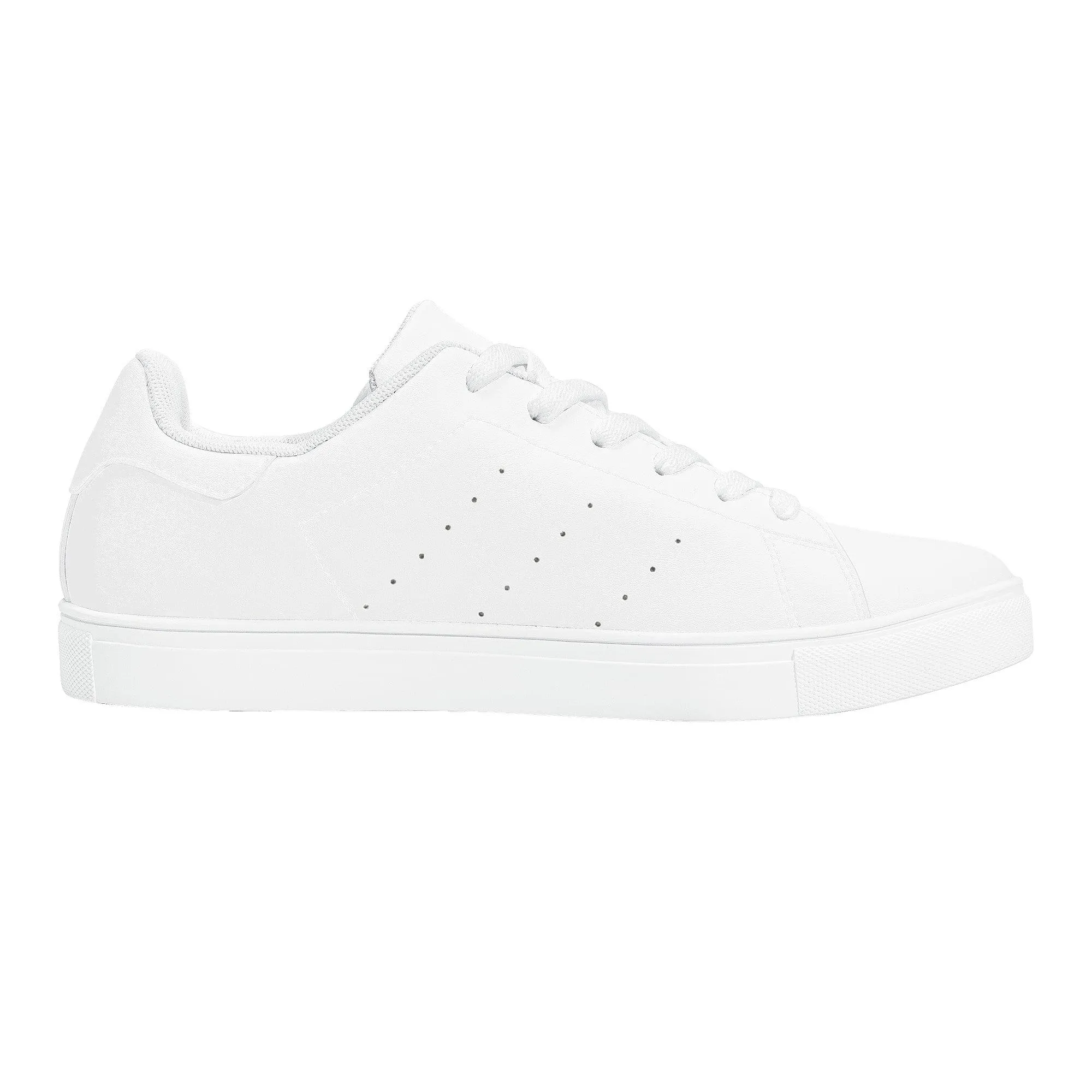 Custom Low Top Leather Shoes - White D27