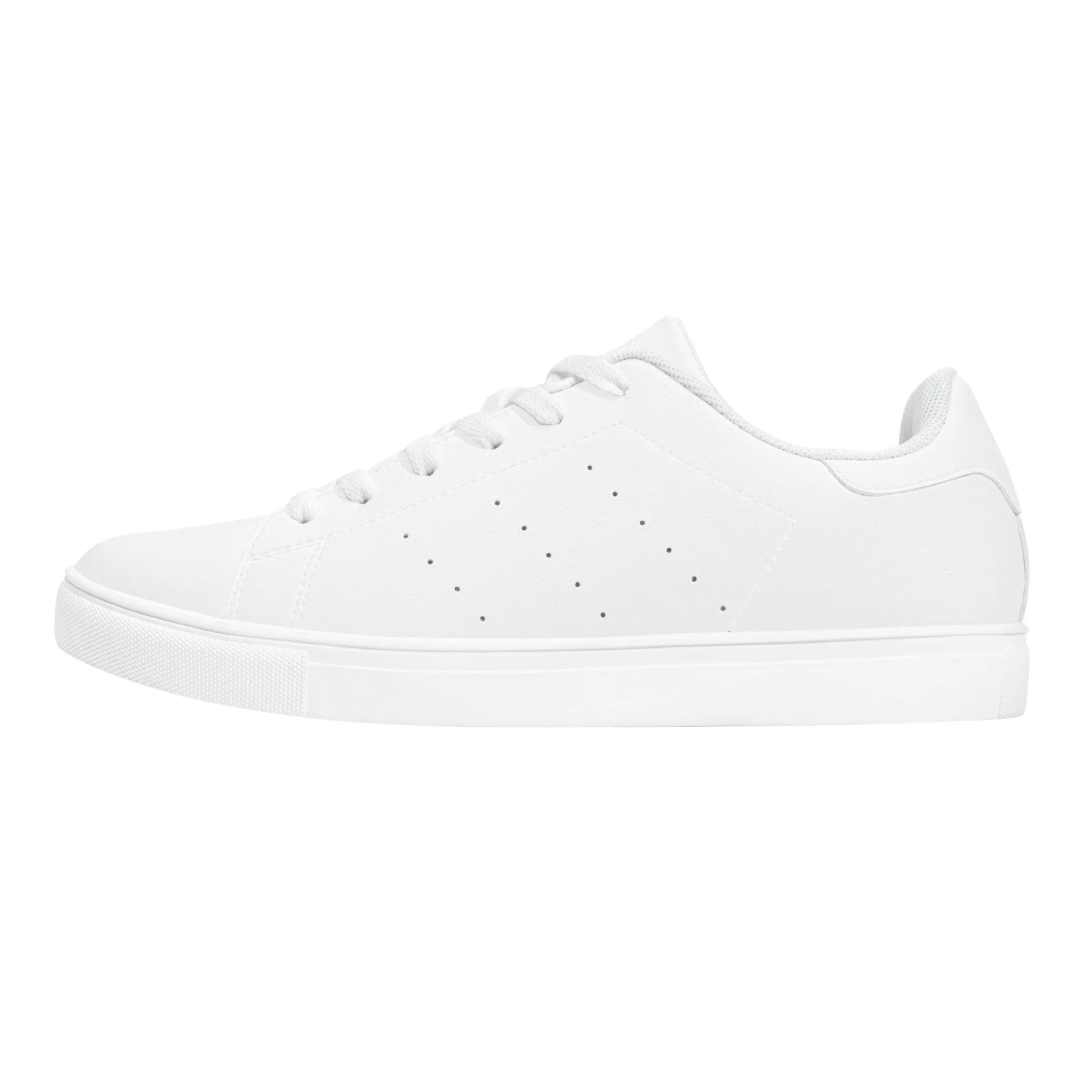 Custom Low Top Leather Shoes - White D27