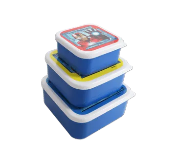 Danawares Avengers Set Of Square Lunch Boxes, 3 Units