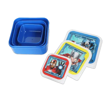 Danawares Avengers Set Of Square Lunch Boxes, 3 Units