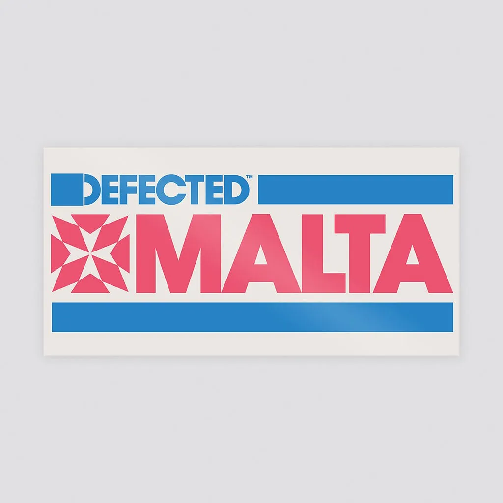 Defected Malta Rectagular Sticker