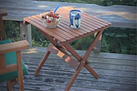 Folding Wood Camp Table