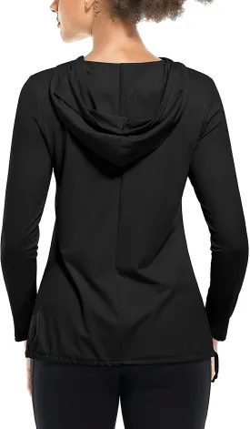 Fulbelle Women's UPF 50  Long Sleeve Shirts Sun Protection Drawstring Lightweight Hooded Sweatshirts Outdoor Performance