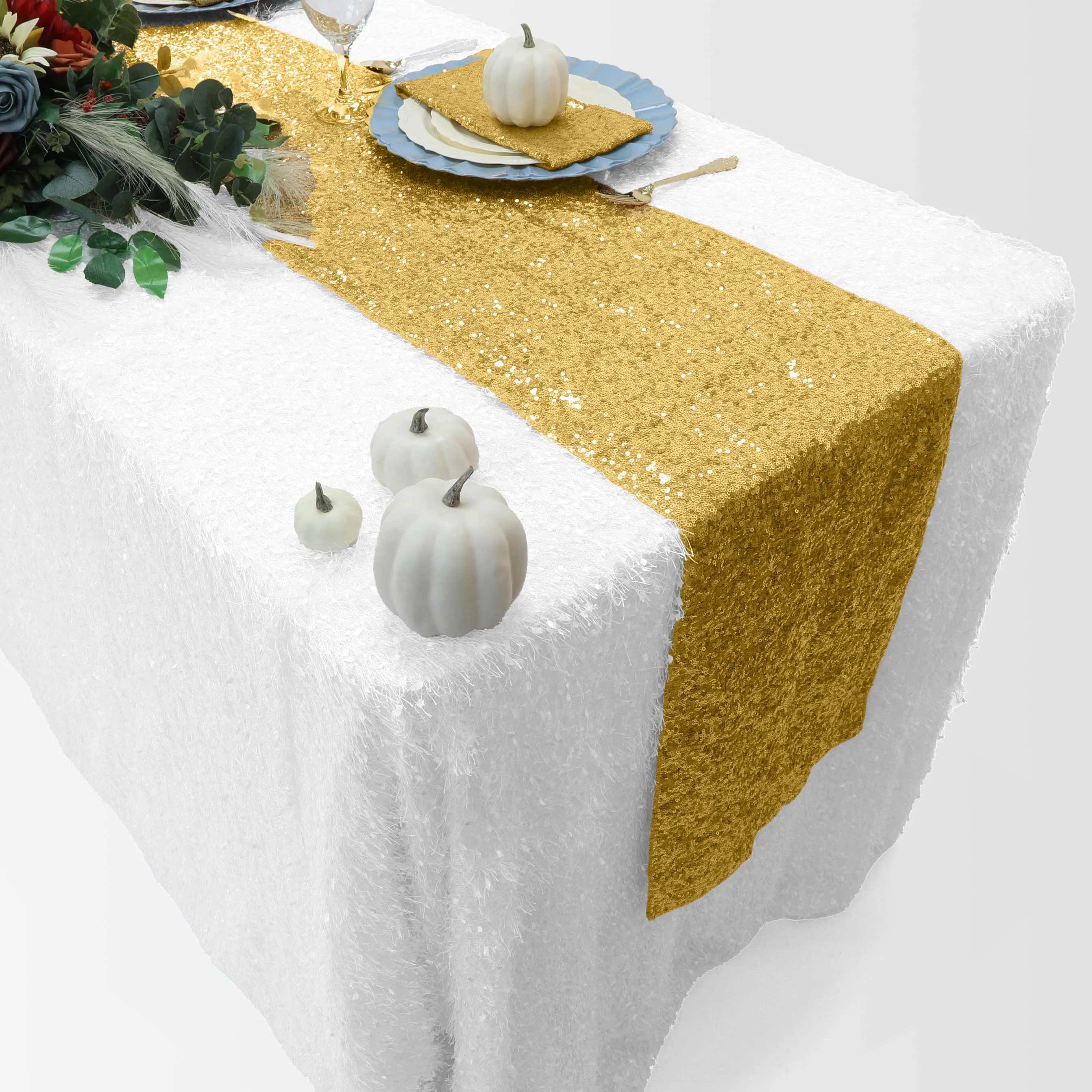 Glitz Sequin Table Runner - Gold