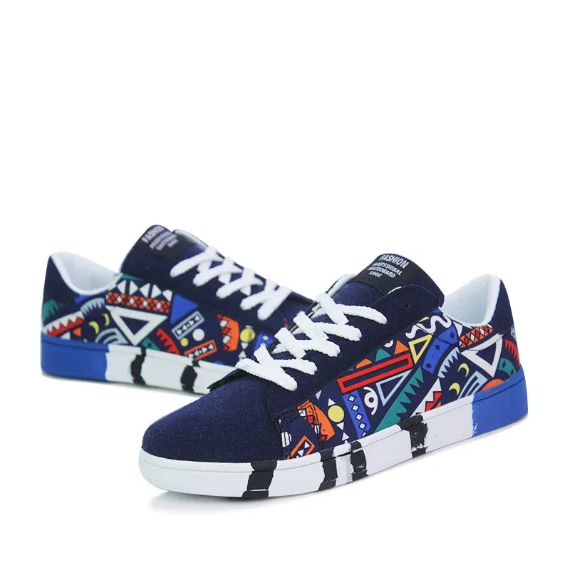 GRAFFITI LACE-UP SNEAKERS