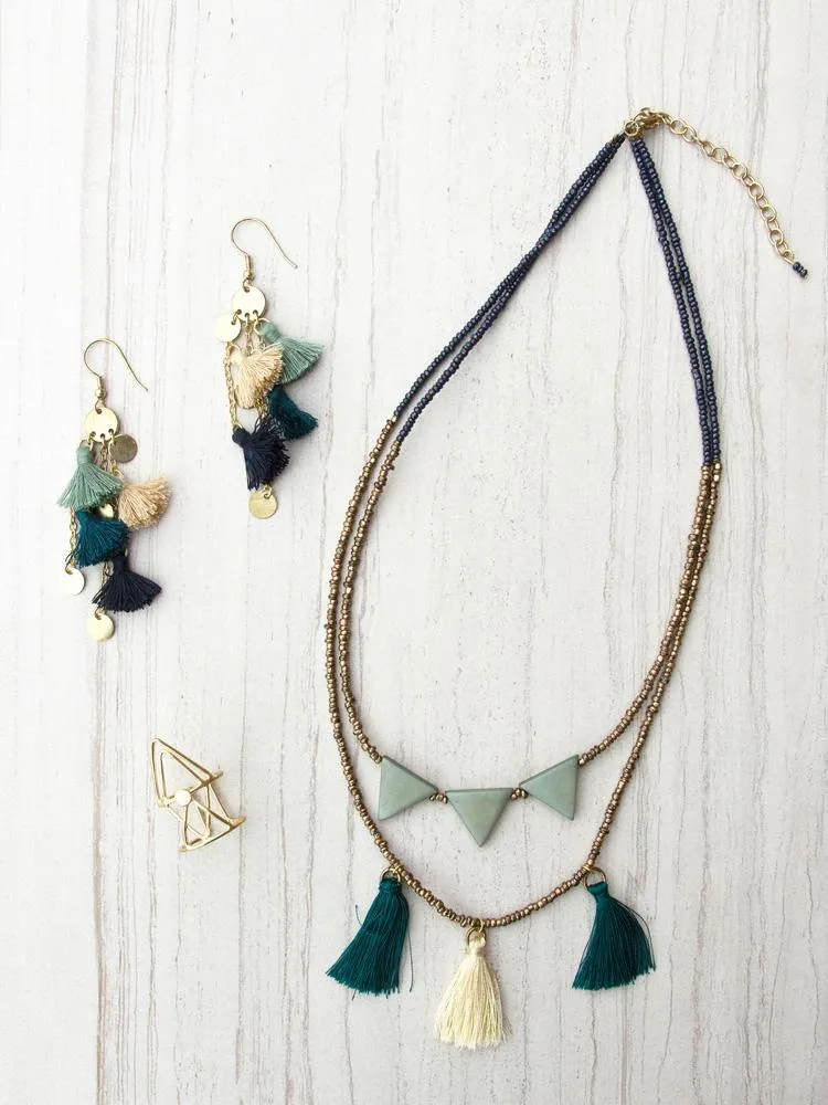 Jubilee Tassel Necklace - Teal