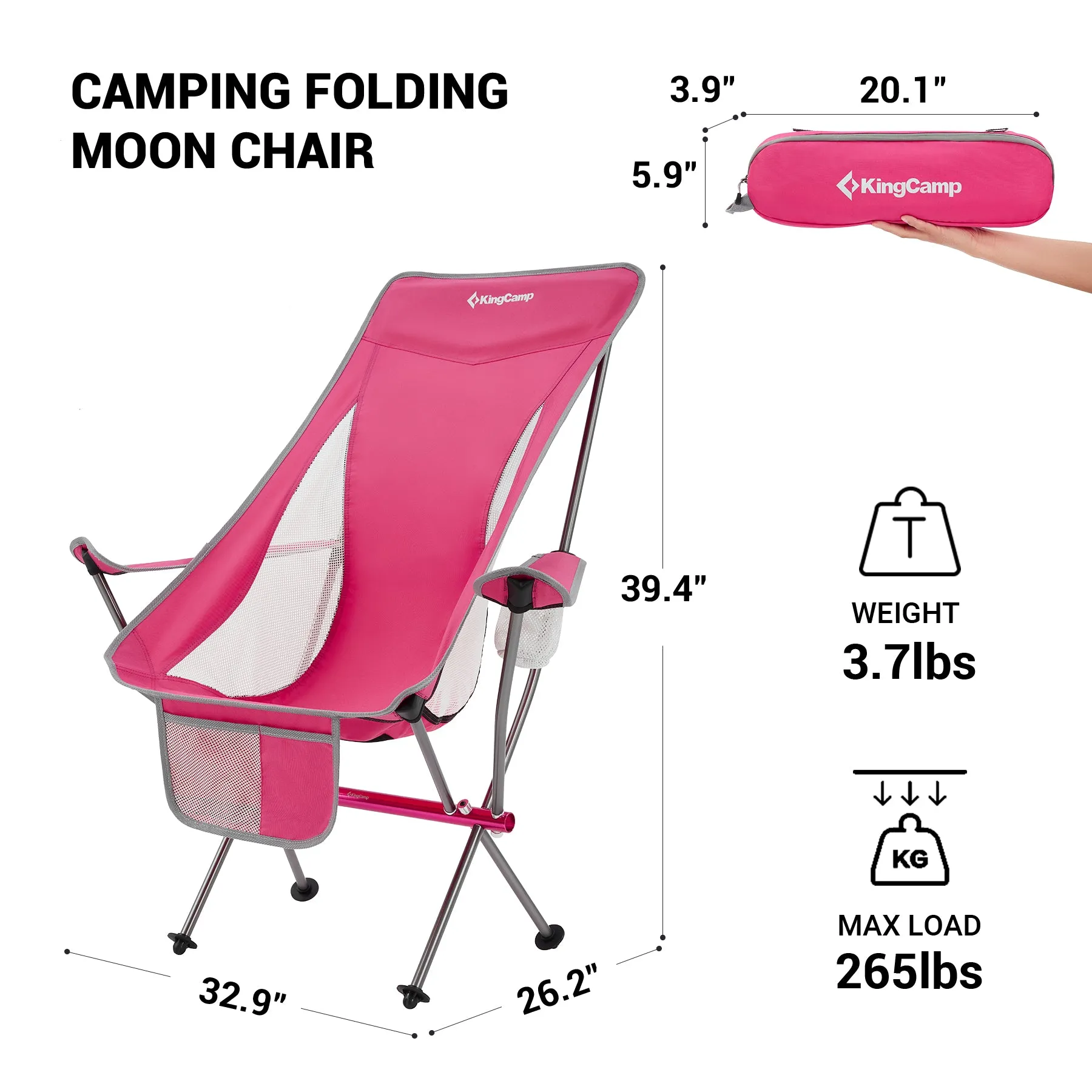 KingCamp Lightweight Highback Camping Chairs