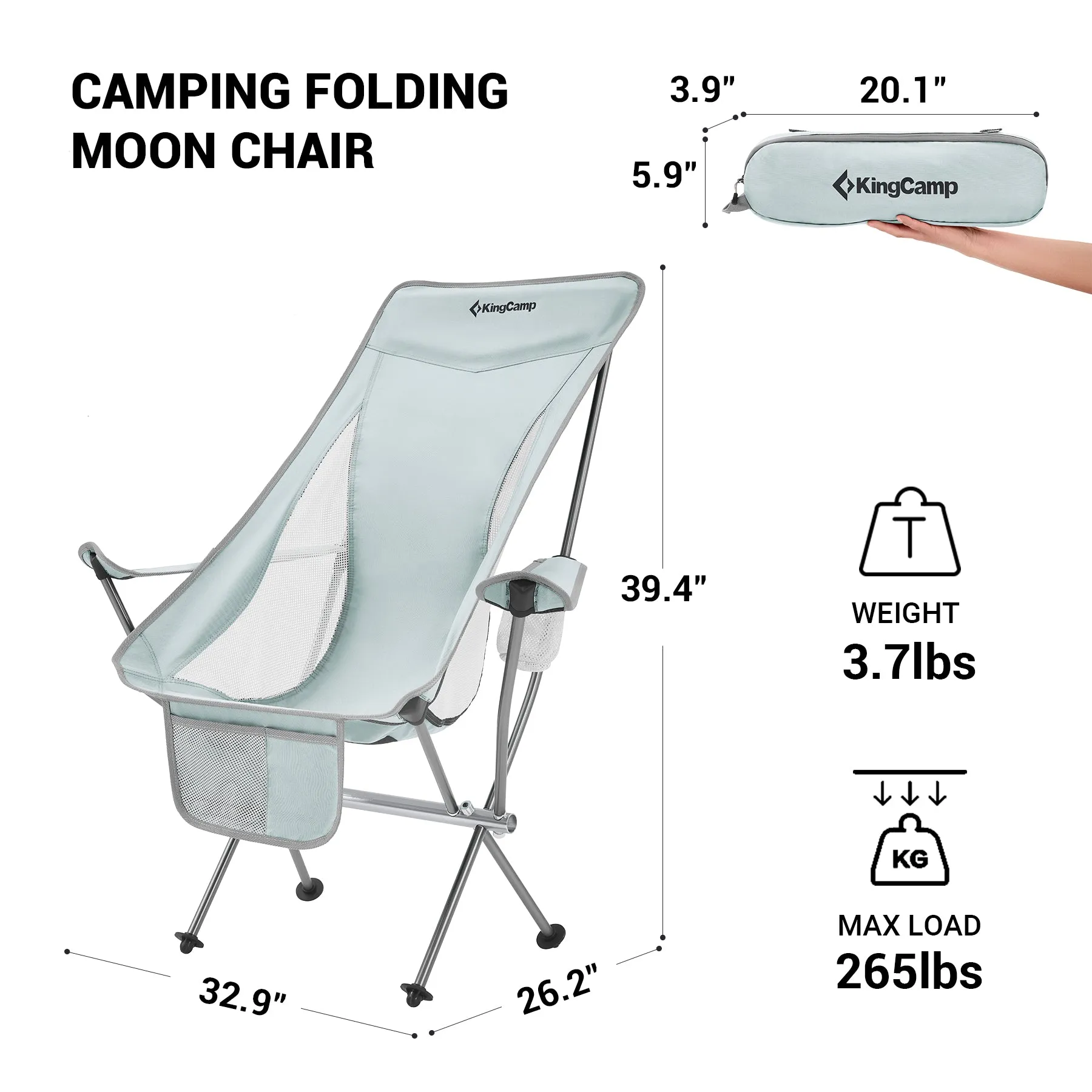 KingCamp Lightweight Highback Camping Chairs