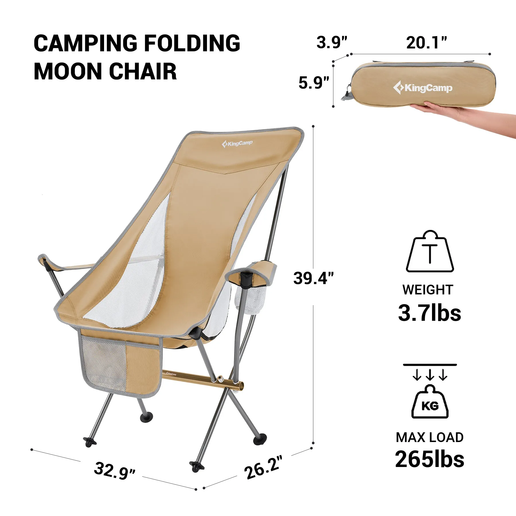 KingCamp Lightweight Highback Camping Chairs