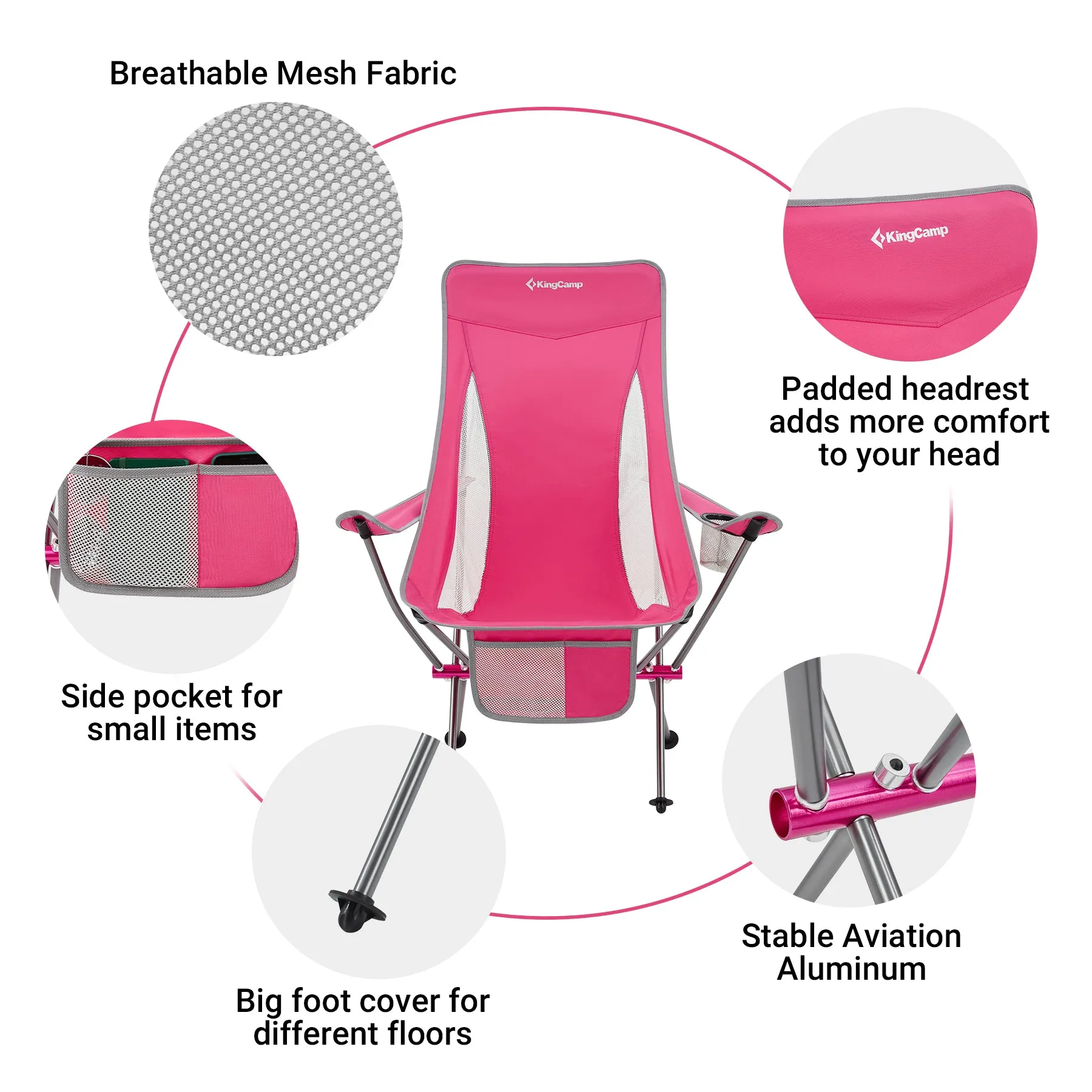 KingCamp Lightweight Highback Camping Chairs