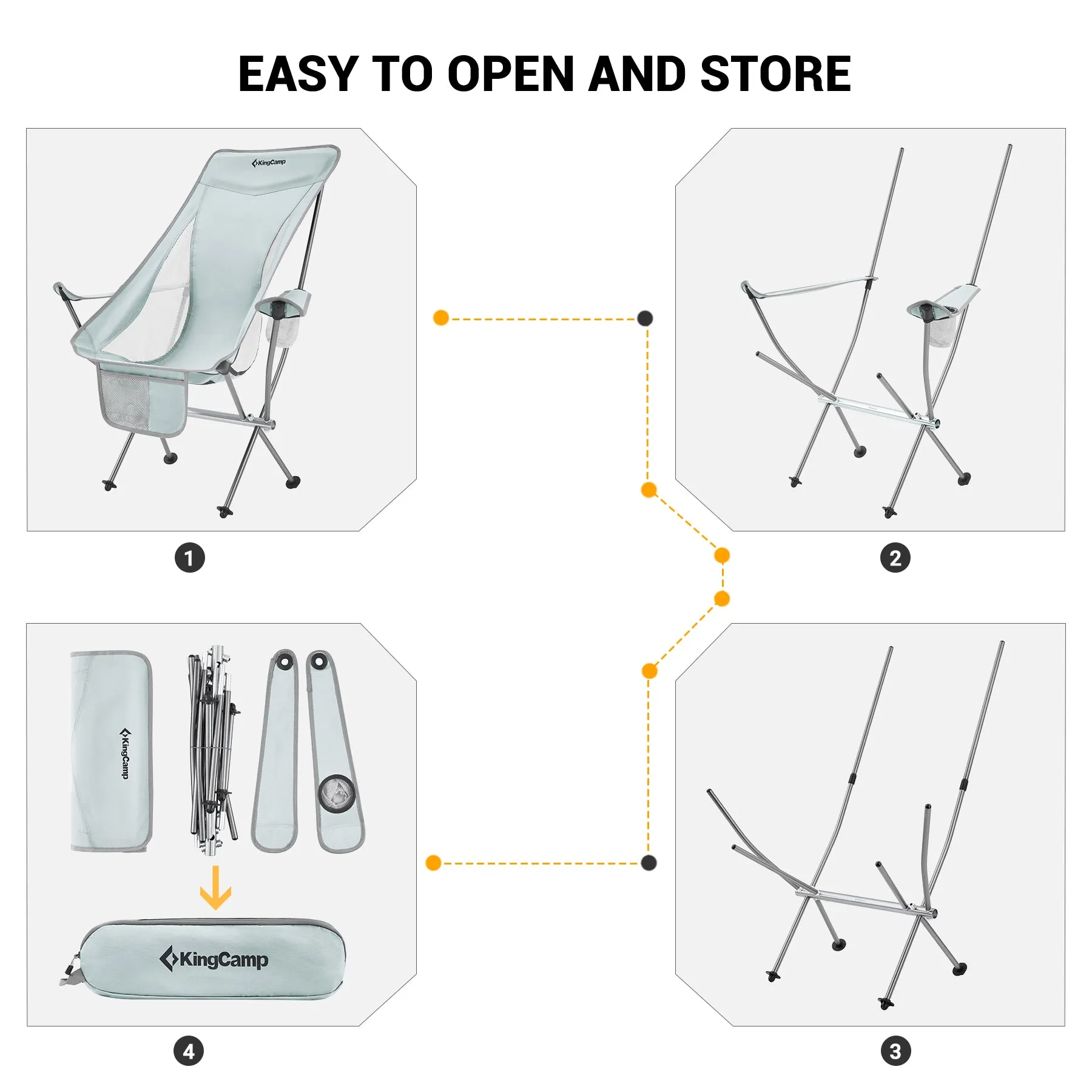 KingCamp Lightweight Highback Camping Chairs