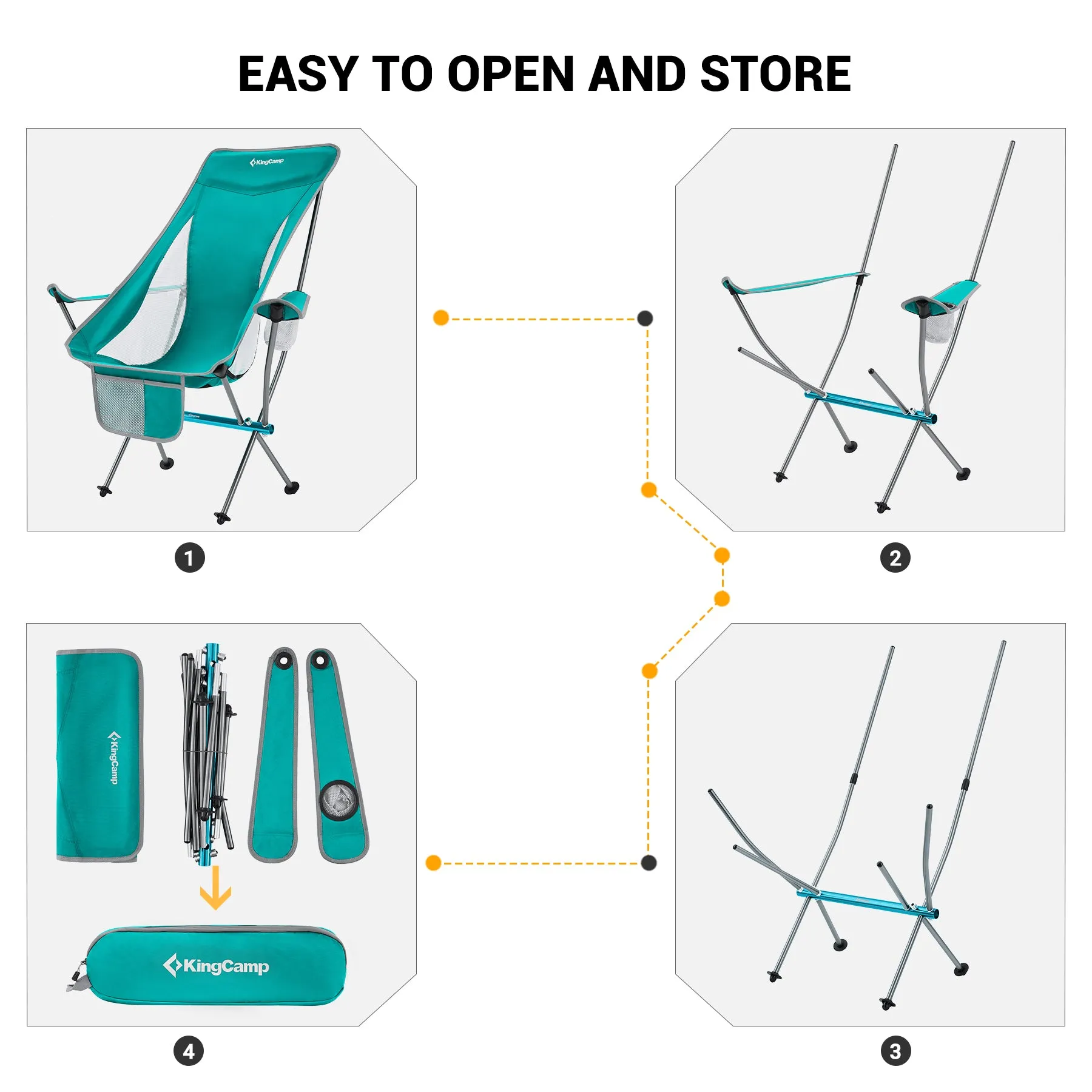 KingCamp Lightweight Highback Camping Chairs