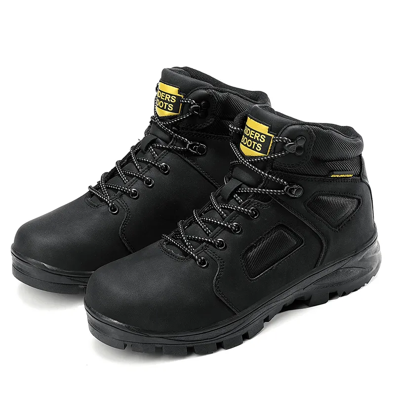 kkboxly kkboxly Men Outdoor Waterproof Slip Resistant Leather Hiking Boots