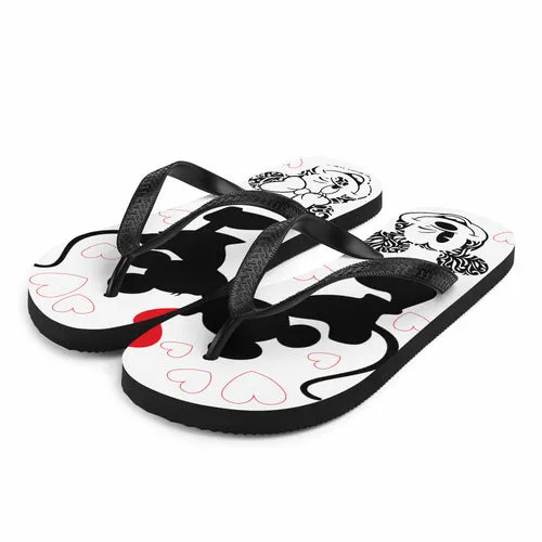 Mickey White Red Black Minnie Flip-Flops