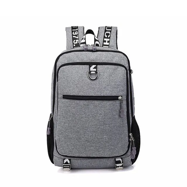 new men youth fashion multifunctional  casual laptop school usb charge waterproof