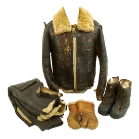 Original U.S. WWII USAAF Army Air Force Sheepskin Winter Flight Uniform