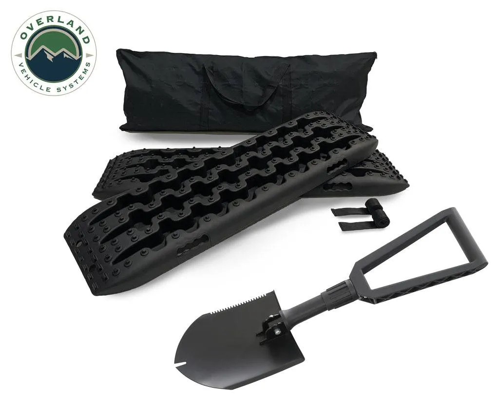 Overland Vehicle Systems Combo Kit with Recovery Ramp and Multi Functional Shovel | Universal