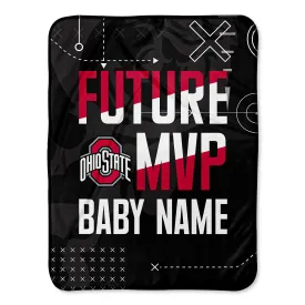 Personalized Ohio State Buckeyes MVP Baby Pixel Fleece Blanket