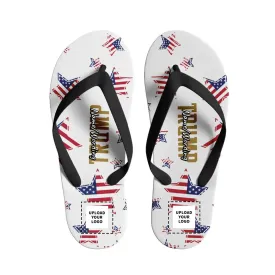 Personalized Trump FlipFlop, Custom Flag, Patriotic FlipFlop, Unique Support Gift