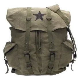 Rothco Vintage Weekender Canvas Backpack with Star