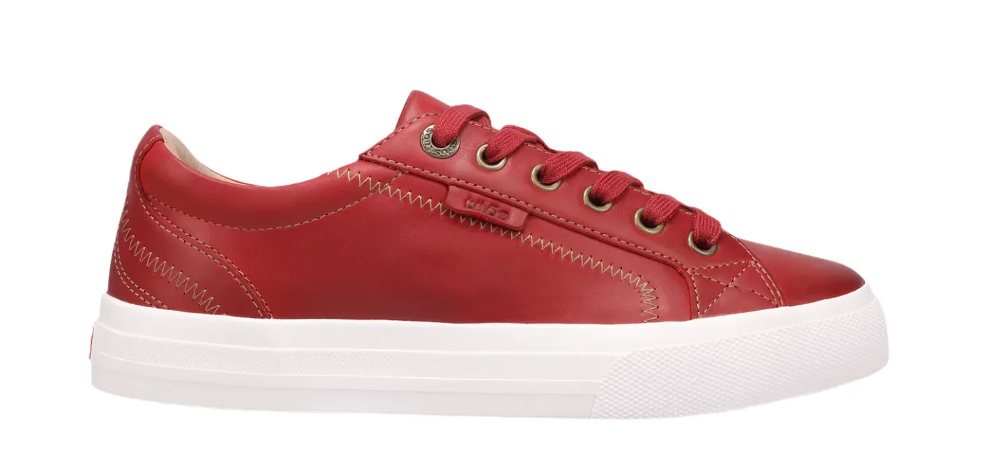 WOMEN'S TAOS PLIM SOUL LUX SNEAKER | RED LEATHER