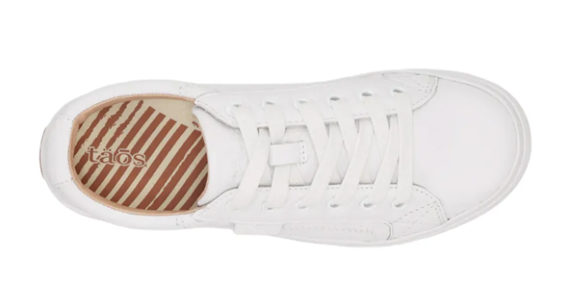 WOMEN'S TAOS PLIM SOUL LUX SNEAKER | WHITE LEATHER